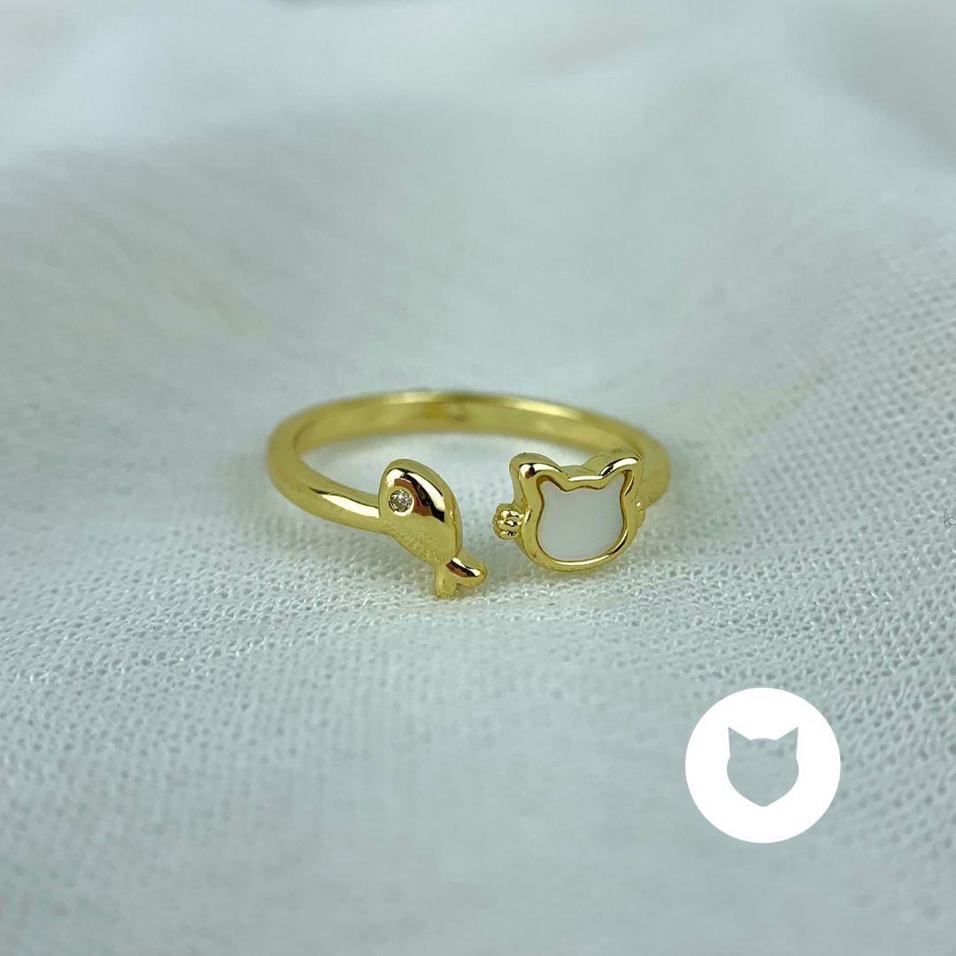 ANILLO DE BAÑO DE ORO Y CRISTALES TALLA AJUSTABLE AN3320G33