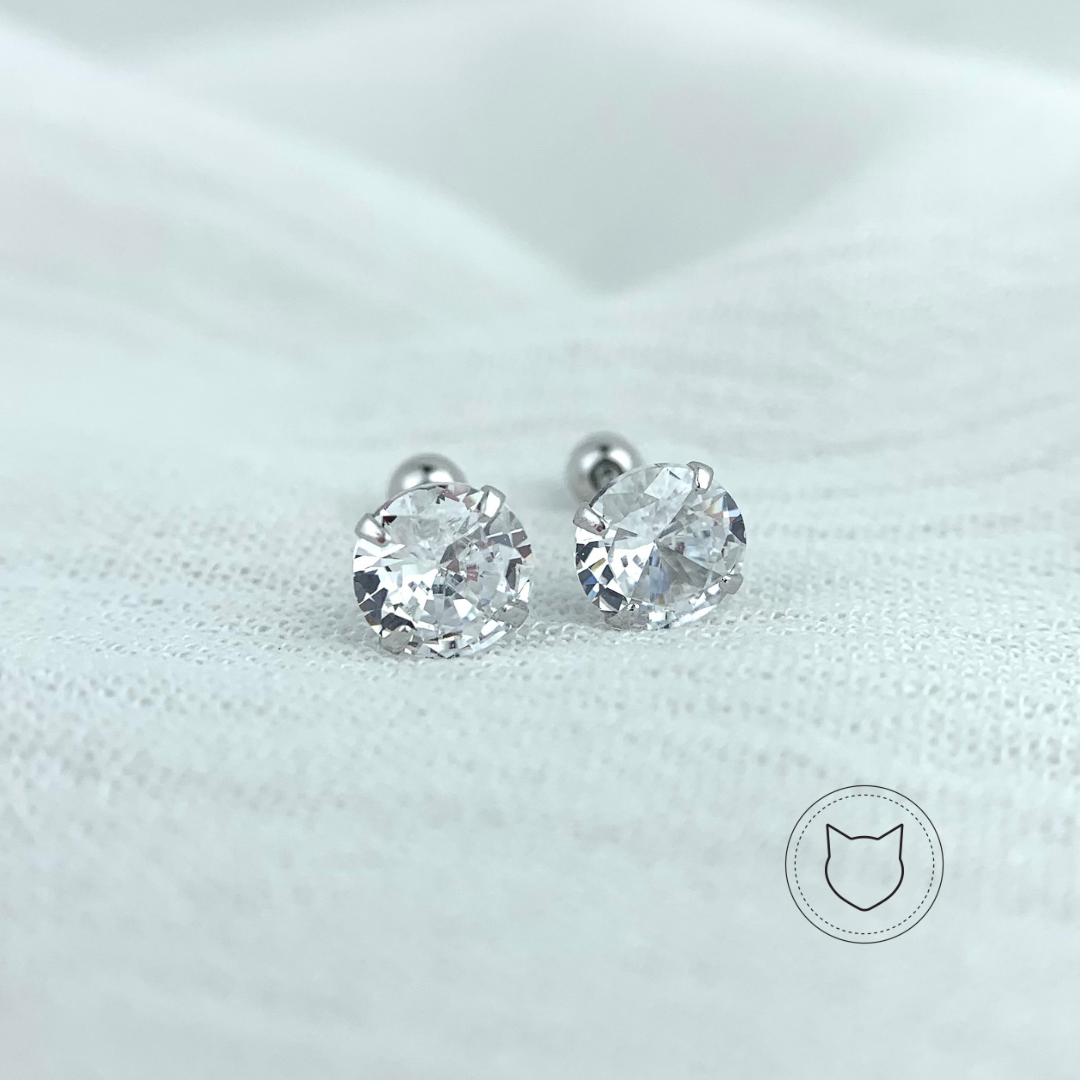 ARETES DE PLATA 925 RODINADA Y CRISTALES AB0368L25