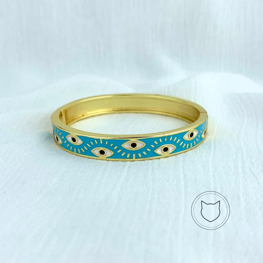 BRAZALETE DE BAÑO DE ORO OJO TURCO PU1579G30