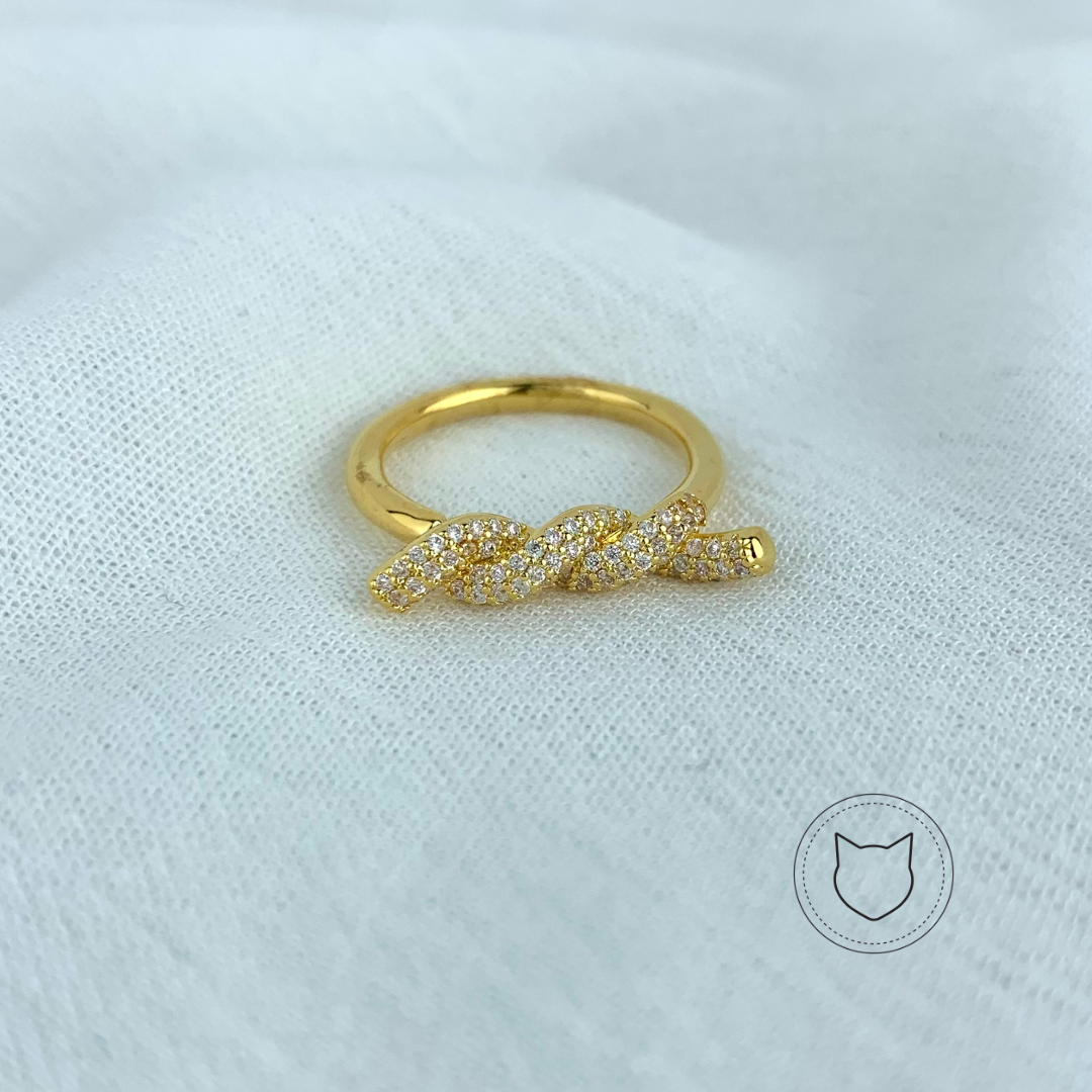 ANILLO DE BAÑO DE ORO Y CRISTALES TALLA AJUSTABLE AN3059G30