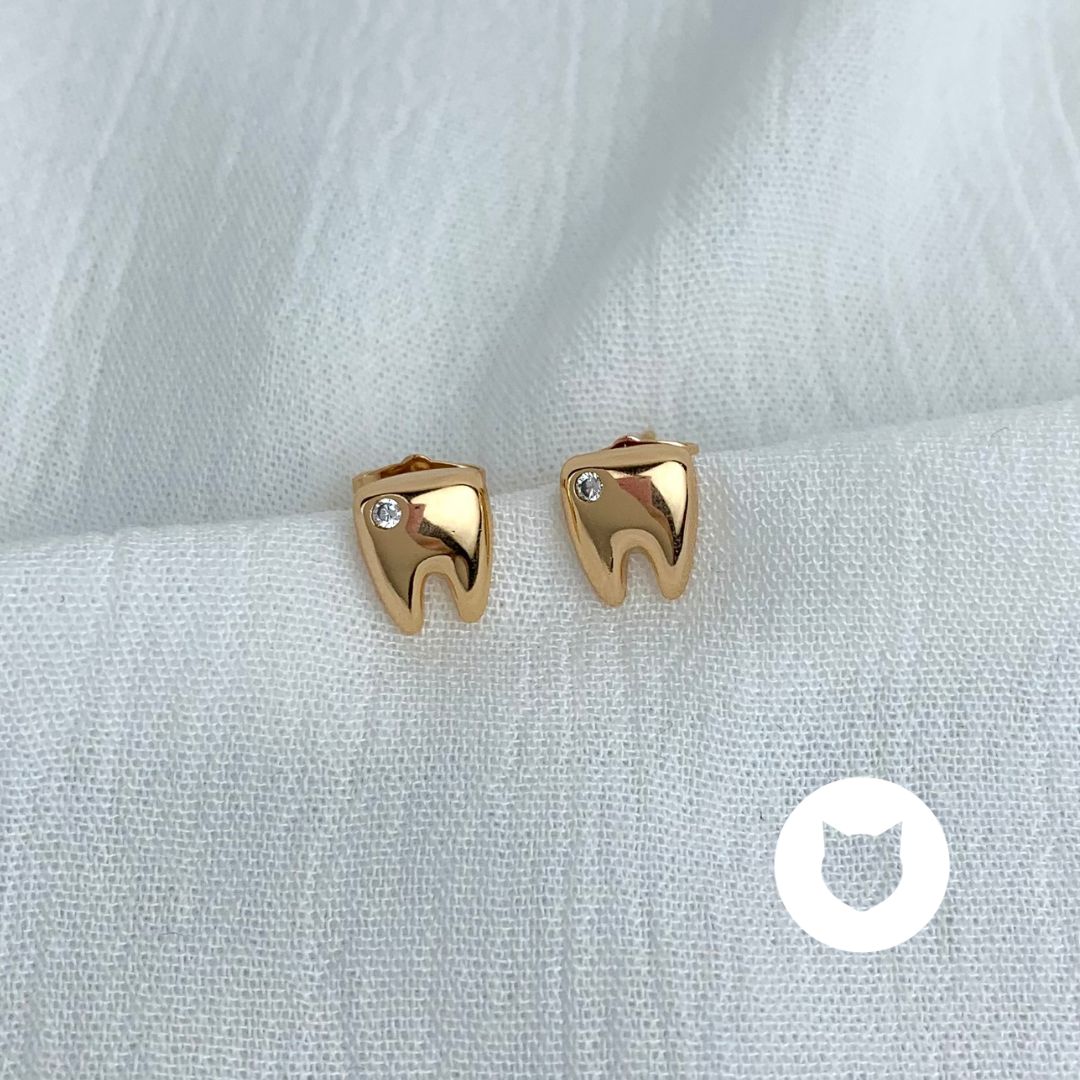 ARETES DE BAÑO DE ORO Y CRISTALES AR2562G45