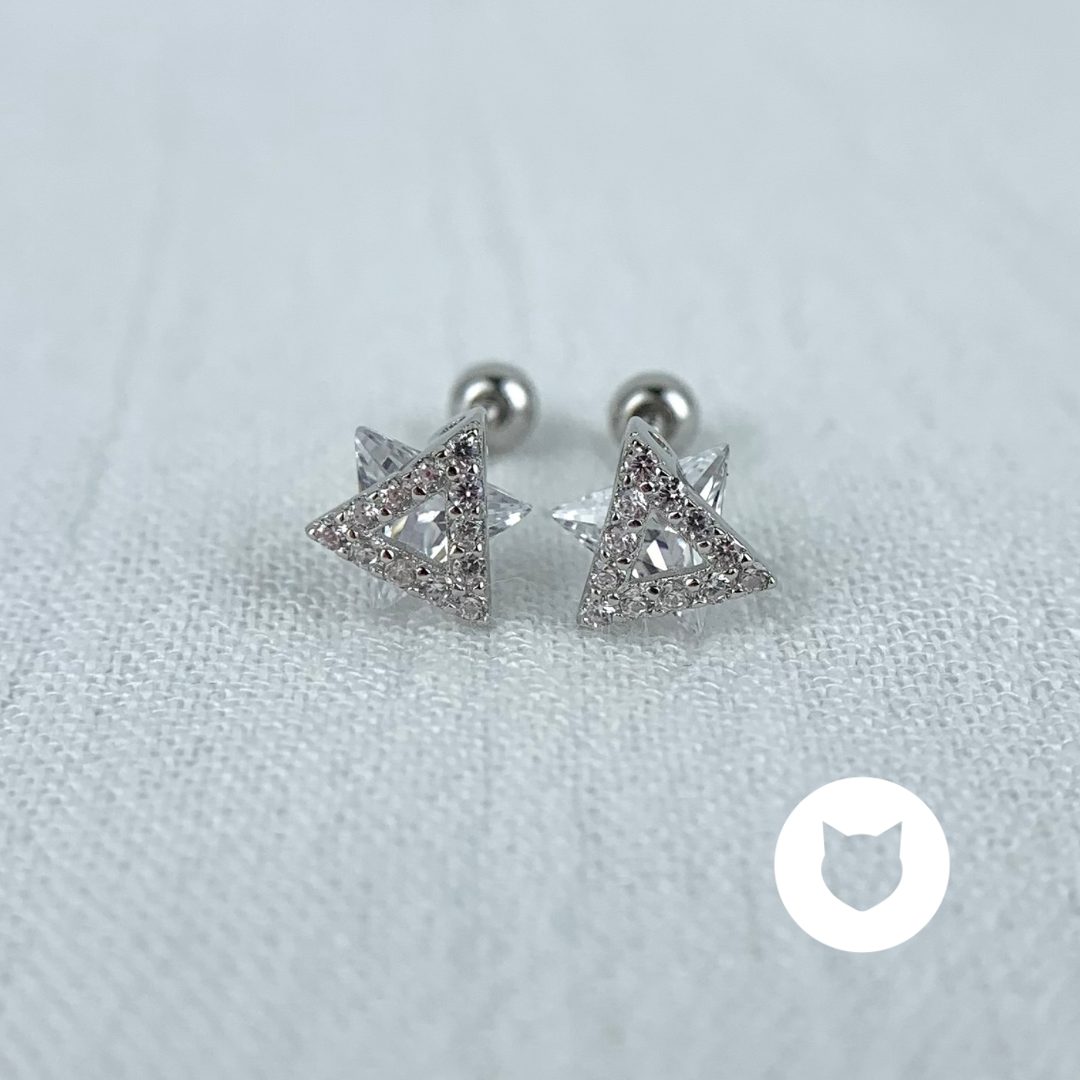 ARETES DE PLATA 925 RODINADA Y CRISTALES AB0415L25