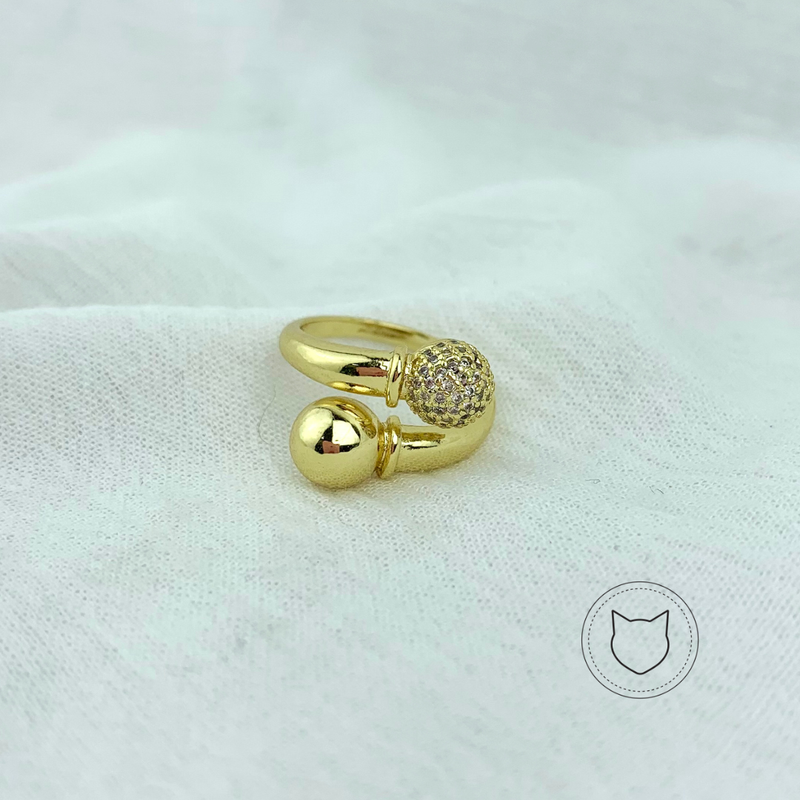 ANILLO DE BAÑO DE ORO Y CRISTALES AN2901G30