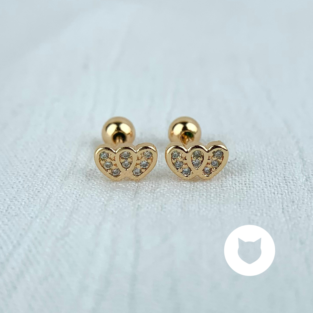 ARETES DE BAÑO DE ORO Y CRISTALES AB0431G27