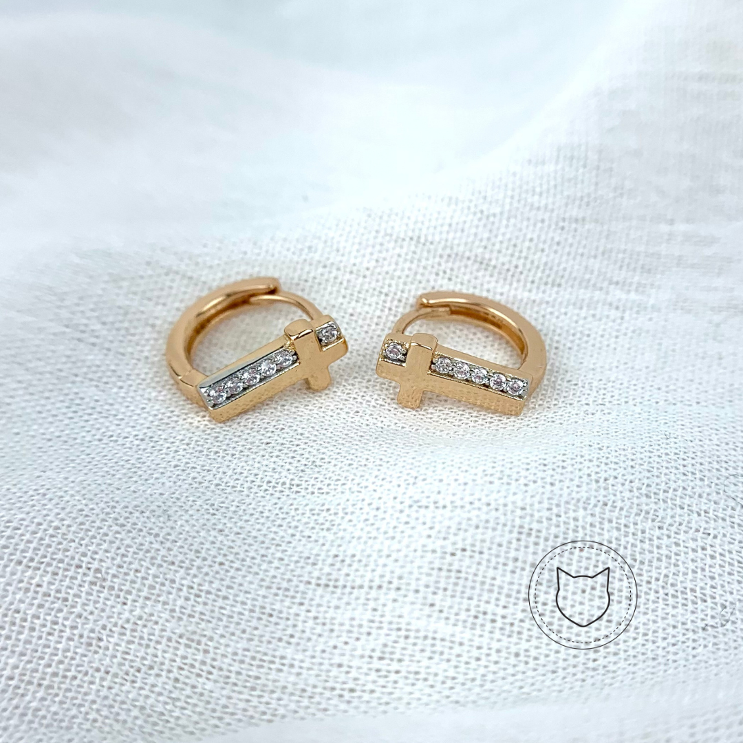 ARGOLLAS DE BAÑO DE ORO Y CRISTALES AG0693G31