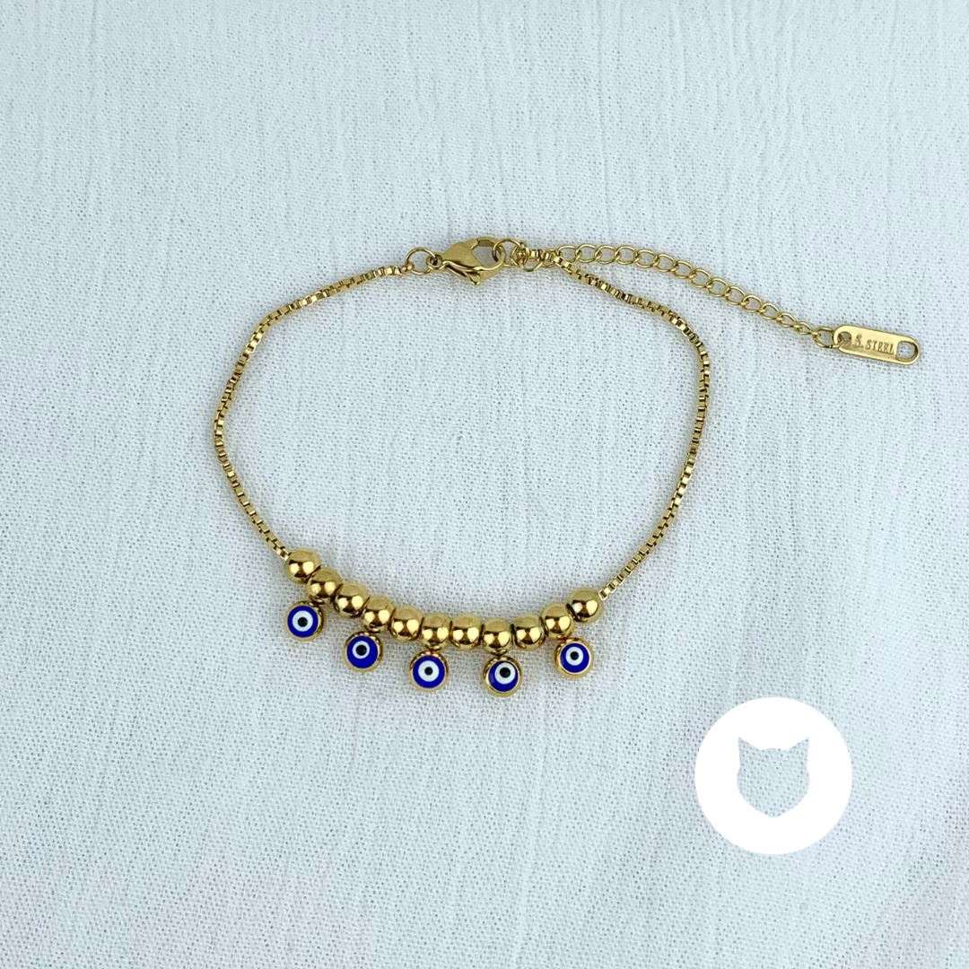 PULSERA DE ACERO INOXIDABLE OJO TURCO PU1675G31