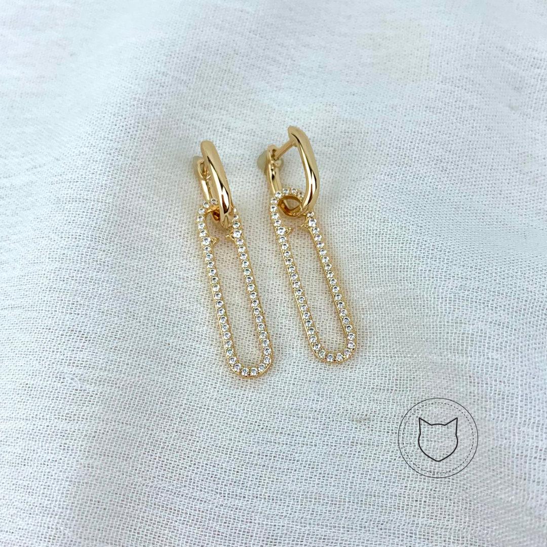 ARGOLLAS DE BAÑO DE ORO Y CRISTALES AG0839G30