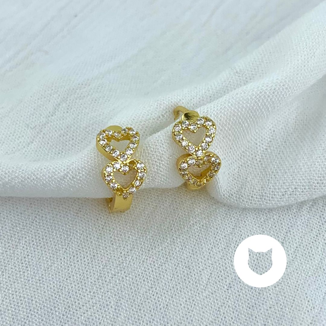 ARGOLLAS DE BAÑO DE ORO Y CRISTALES AG1518G30