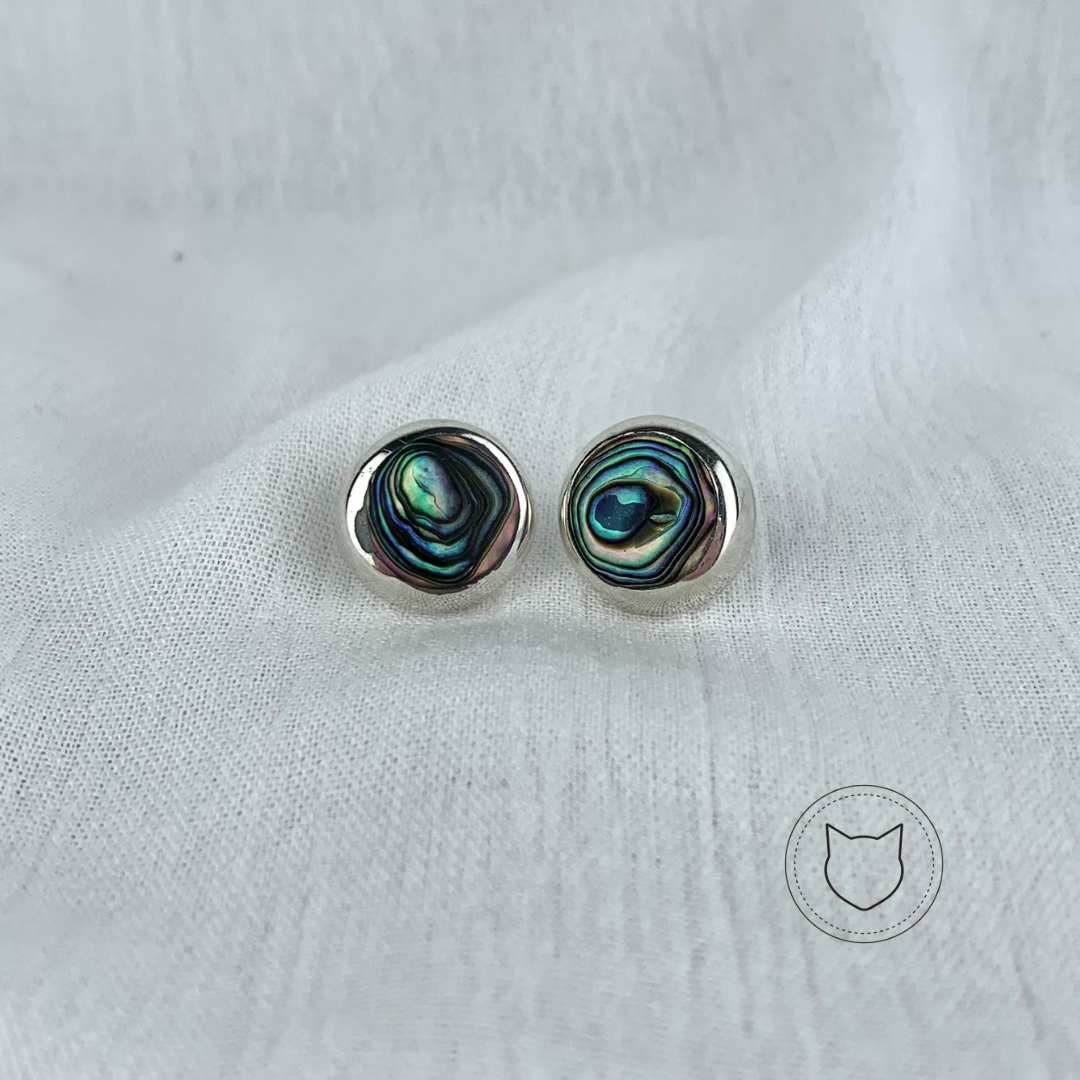 ARETES DE PLATA 925 Y ABULÓN AR1837M30