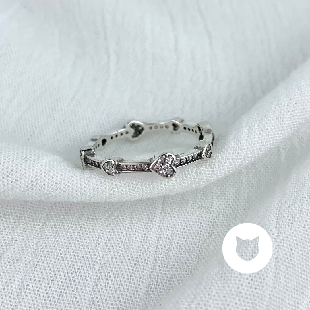 ANILLO DE PLATA 925 Y CRISTALES  TALLA 8 AN3433L21
