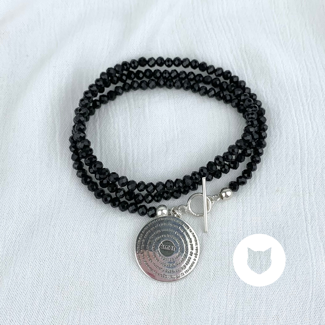 COLLAR/PULSERA DE PLATA 925 Y CRISTAL CHECO CO1659F30