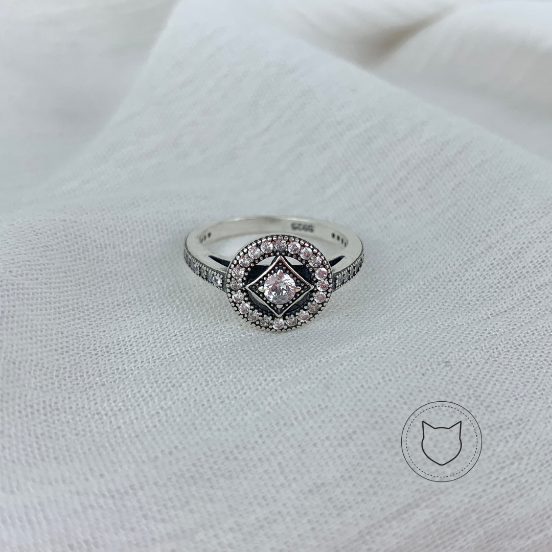 ANILLO DE PLATA 925 Y CRISTALES TALLA 6 AN1886L25