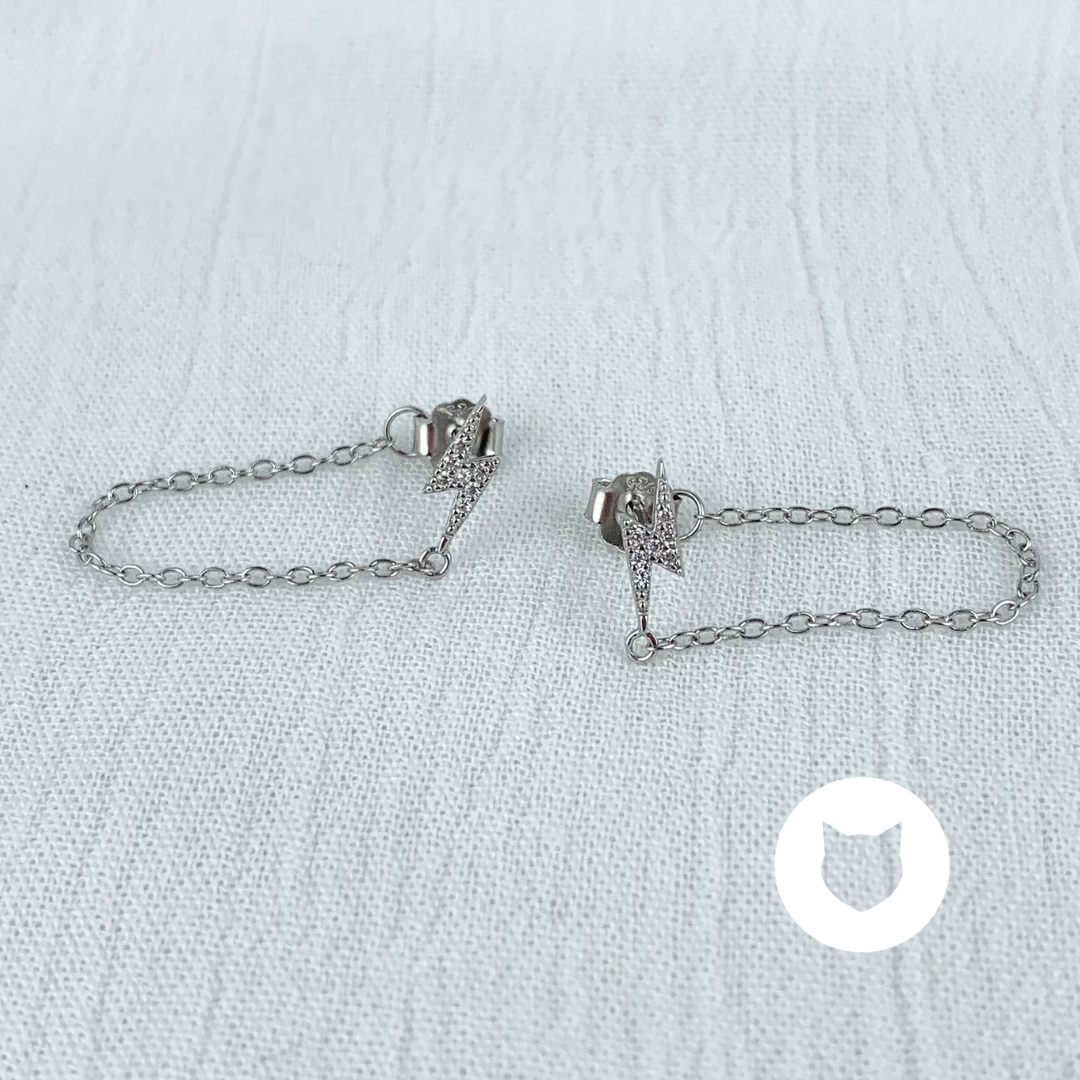 ARETES DE PLATA 925 Y CRISTALES RAYO AR2597L24