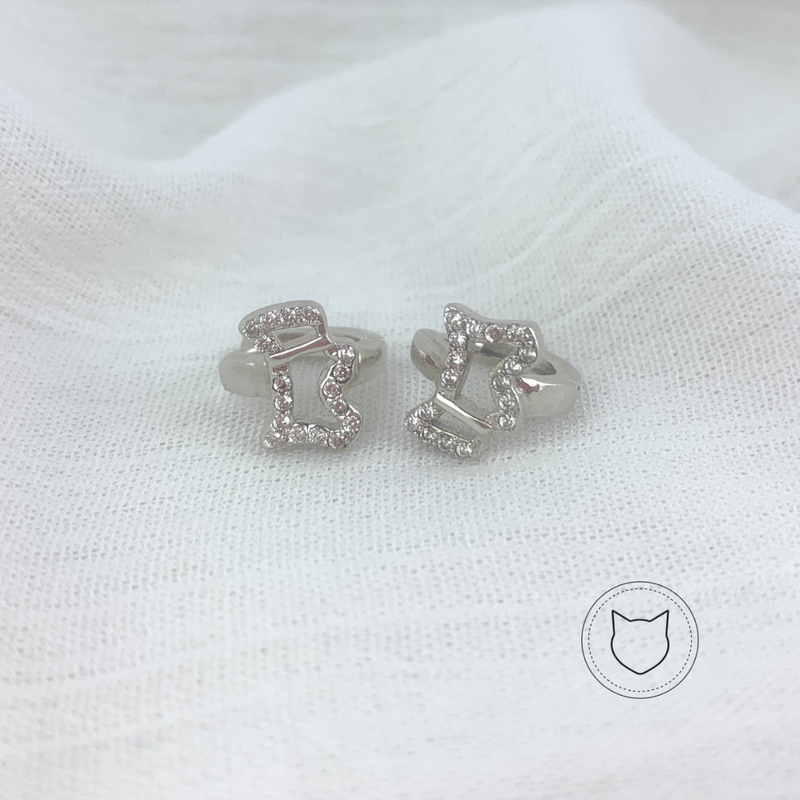 ARGOLLAS REDONDAS DE PLATA 925 Y CRISTALES AG0580L20