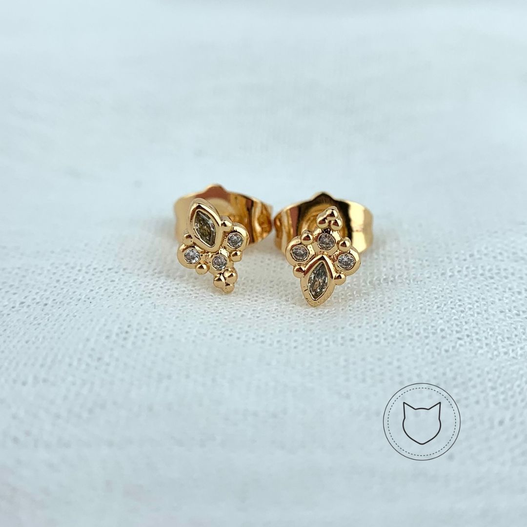 ARETES DE COVERGOLD Y CRISTALES AR2392G30