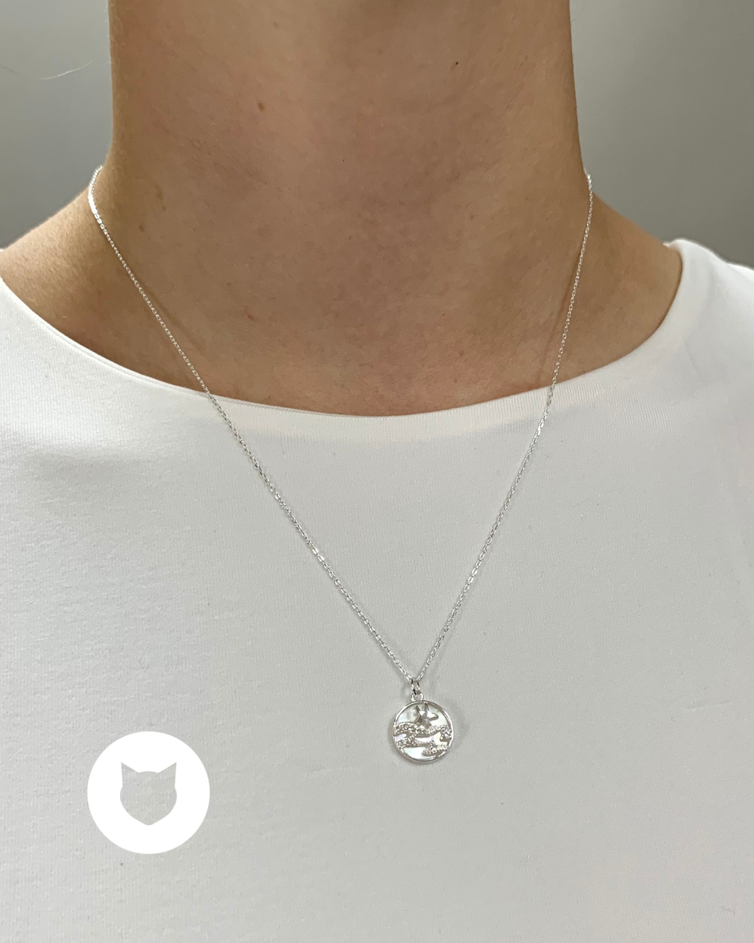 COLLAR DE PLATA 925 Y CRISTALES CO1677L23