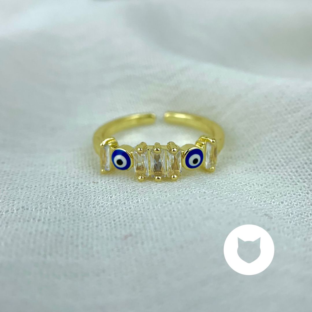 ANILLO DE BAÑO DE ORO Y CRISTALES TALLA AJUSTABLE AN3315G32