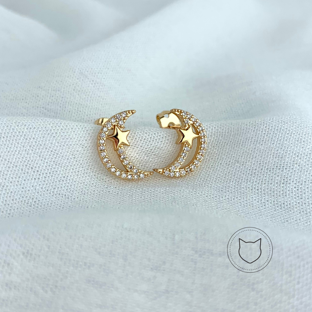 ARETES DE BAÑO DE ORO Y CRISTALES AR2288G32