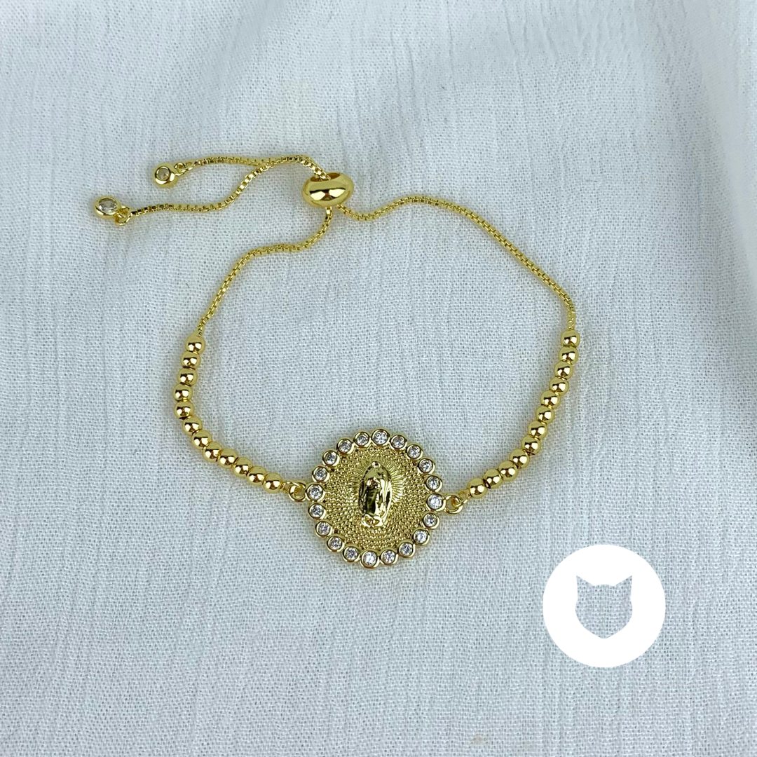 PULSERA DE BAÑO DE ORO Y CRISTALES PU1621G30