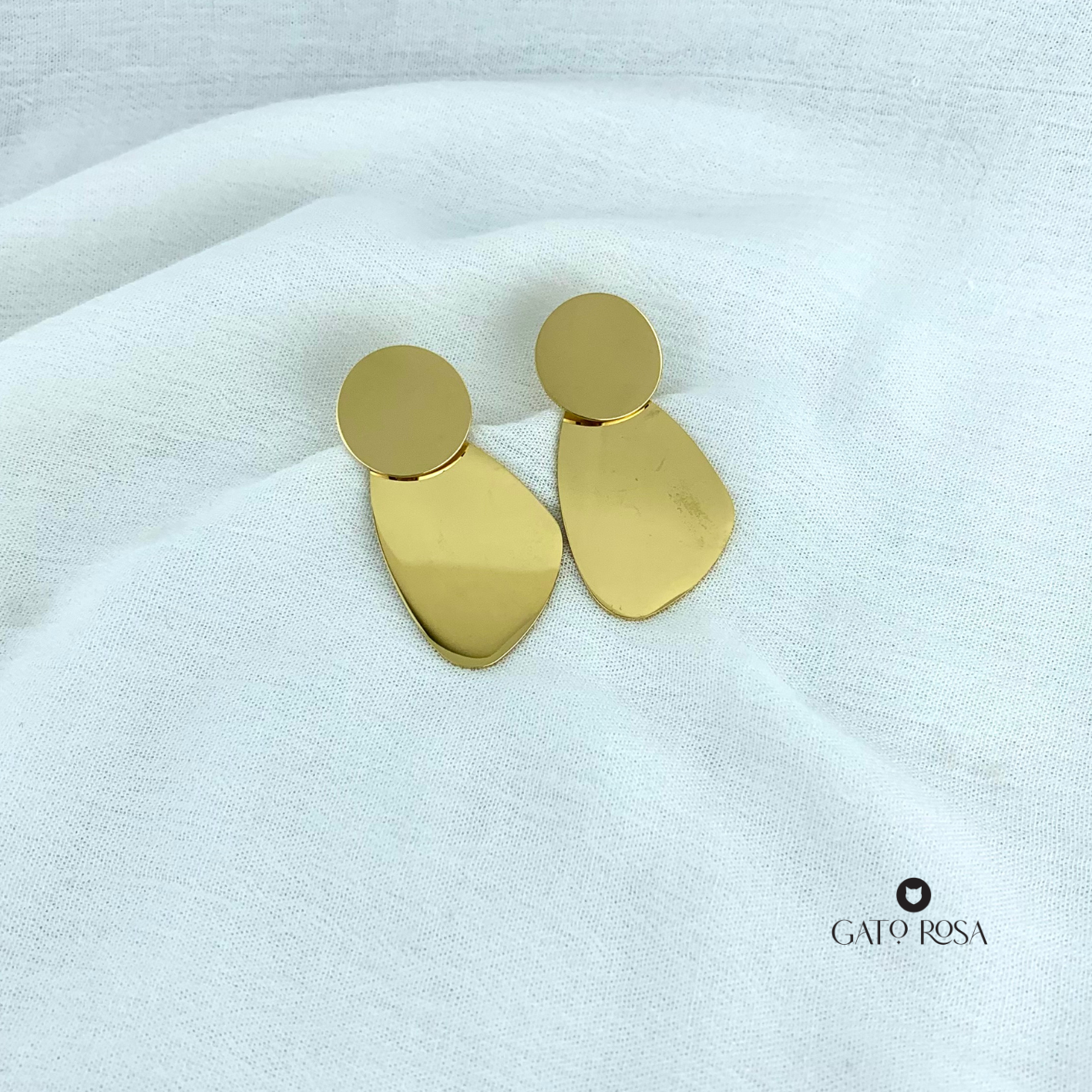 ARETES MARIPOSA CIRCULO ACERO AR2402G33