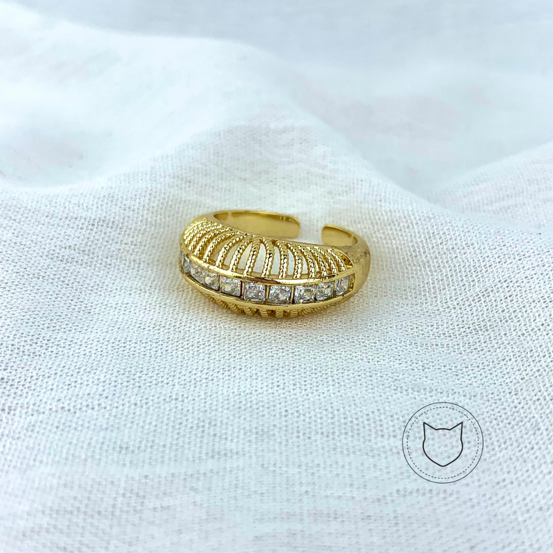 ANILLO DE BAÑO DE ORO Y CRISTALES AN2377G30