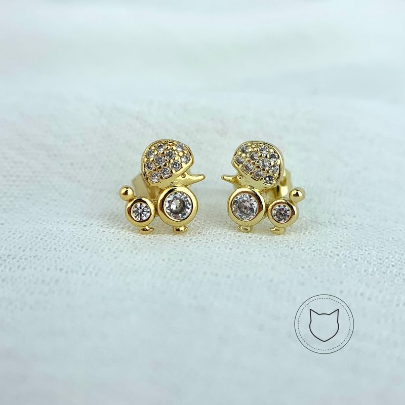 ARETES DE BAÑO DE ORO Y CRISTALES AR2378G32