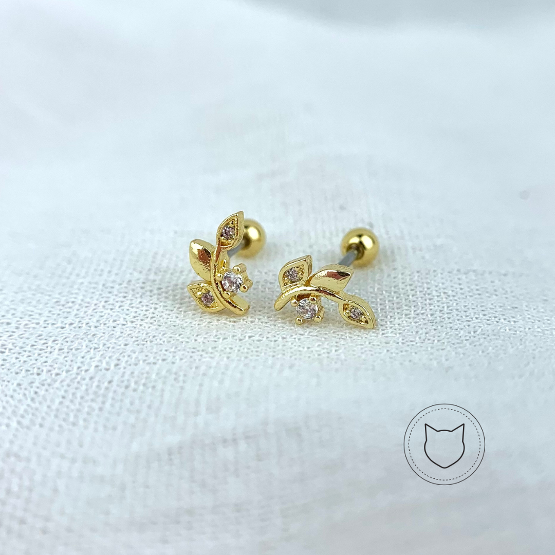 ARETES DE BAÑO DE ORO Y CRISTALES AB0124G30