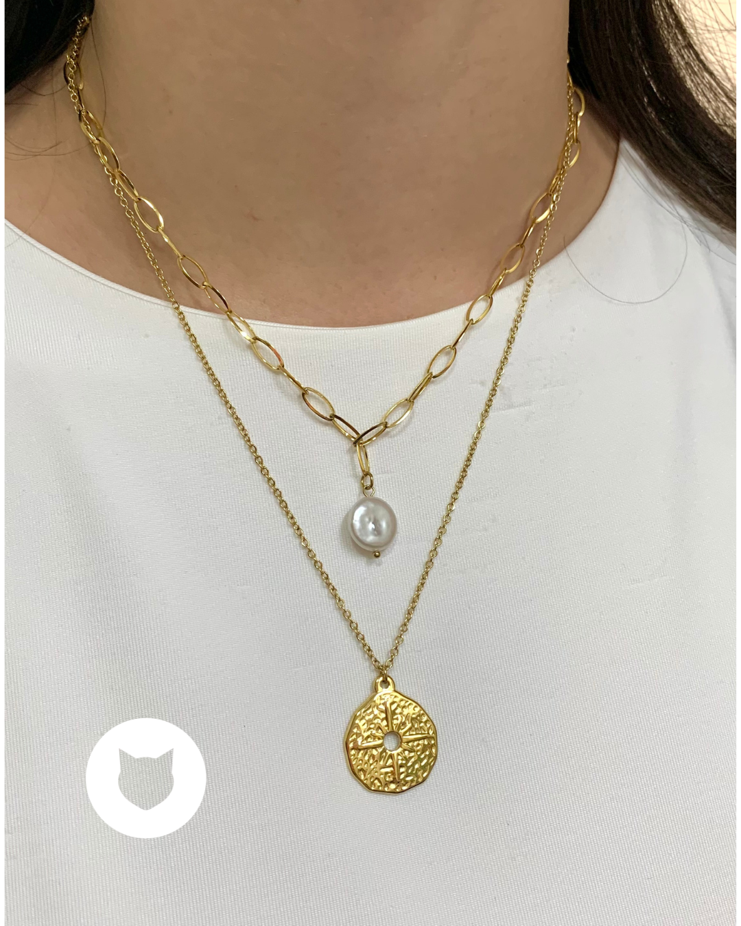 COLLAR DOBLE DE ACERO INOXIDABLE CO1727G37