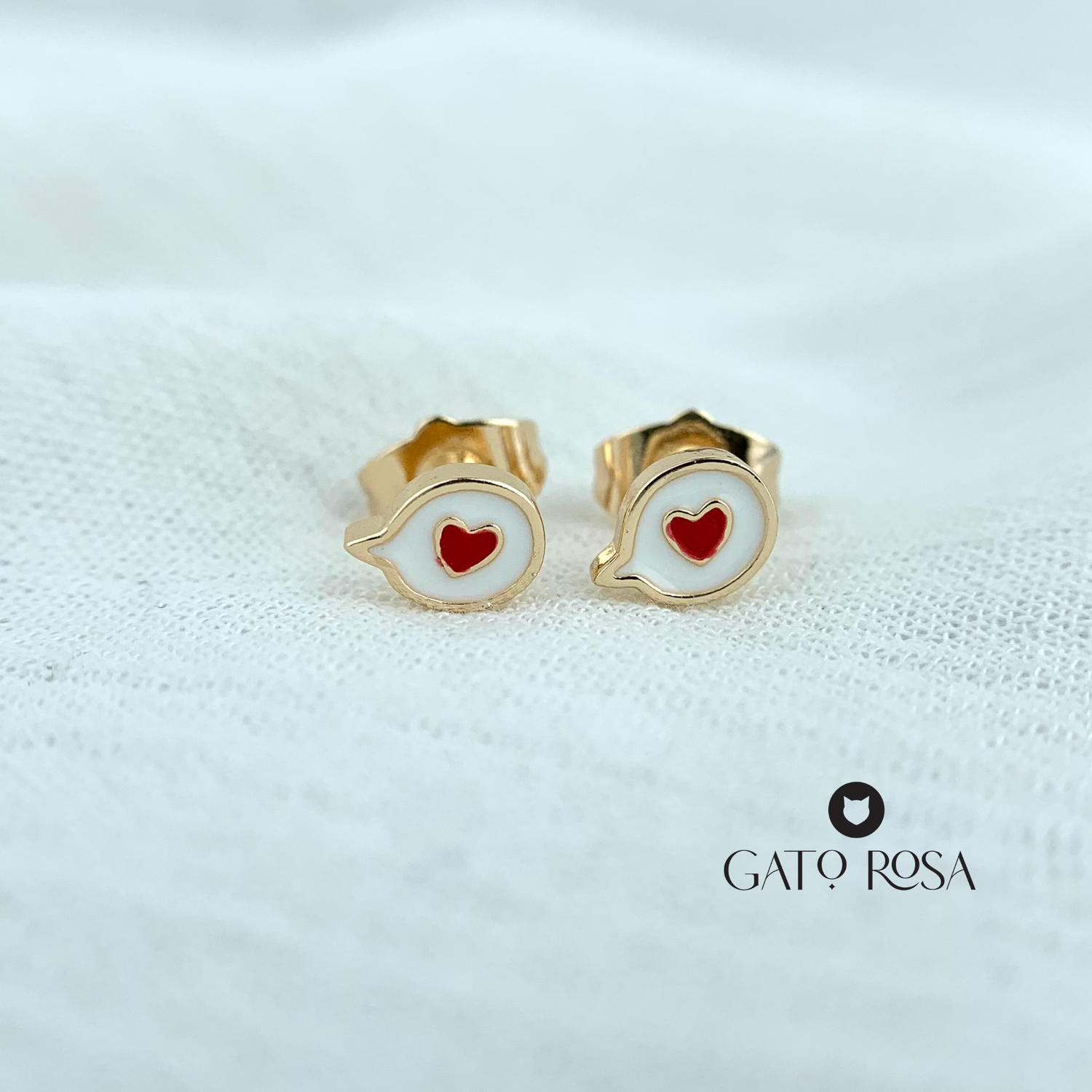 ARETES BAÑO DE ORO MENSAJE CORAZÓN AR2422G34
