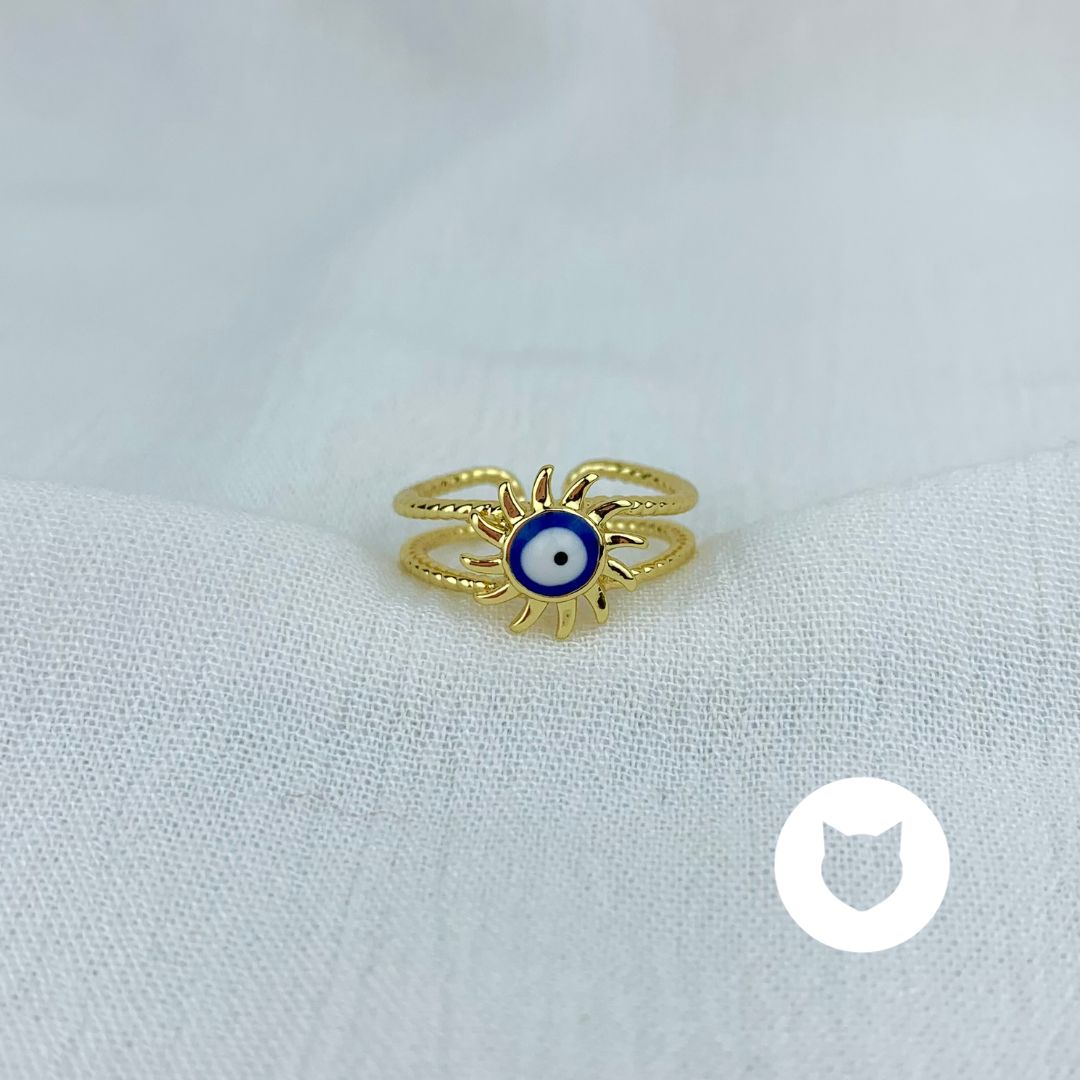 ANILLO DE BAÑO DE ORO OJO TURCO AN3401G32