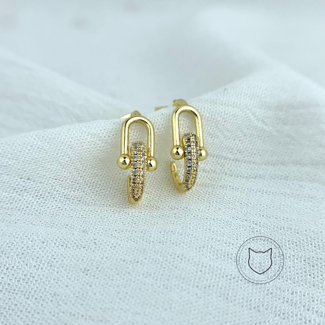 ARGOLLAS DE BAÑO DE ORO Y CRISTALES AG1383G31