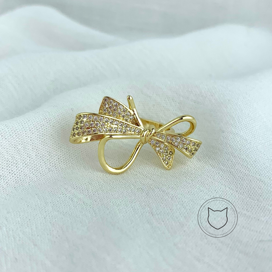 ANILLO DE BAÑO DE ORO Y CRISTALES LAZO AN3032G34