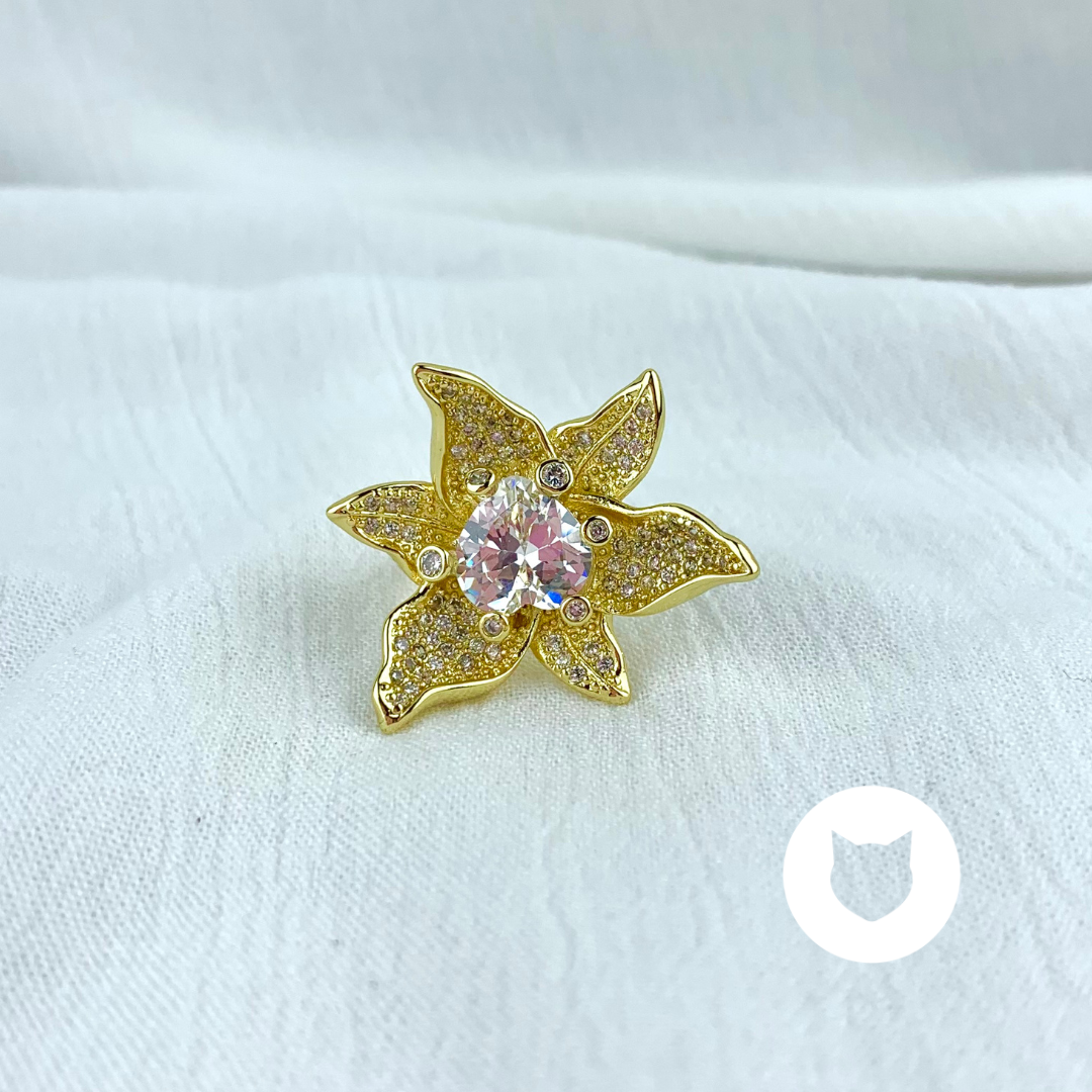 ANILLO DE BAÑO DE ORO Y CRISTALES AN3417G33