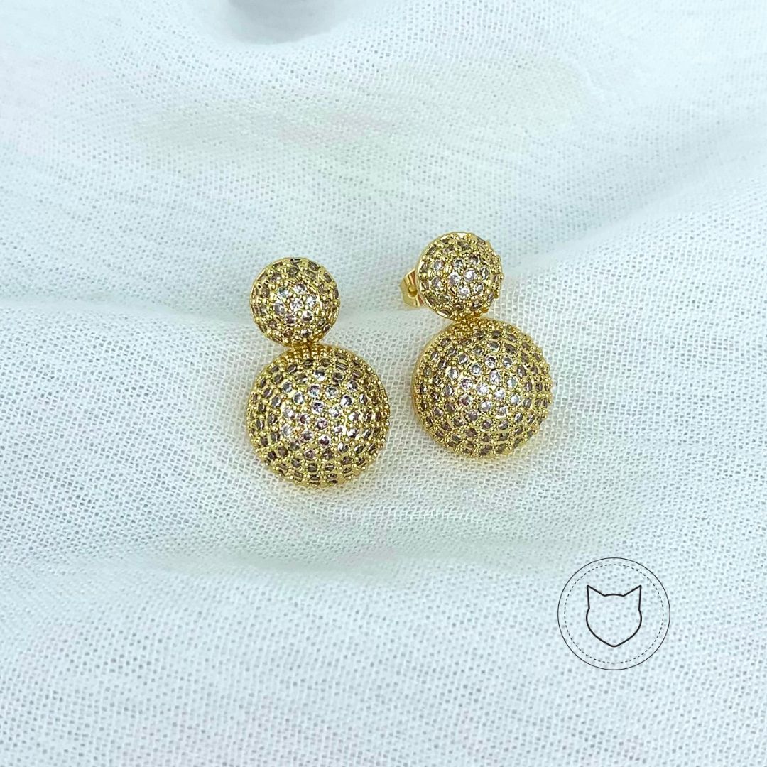 ​ARETES DE BAÑO DE ORO Y CRISTALES AR2339G31