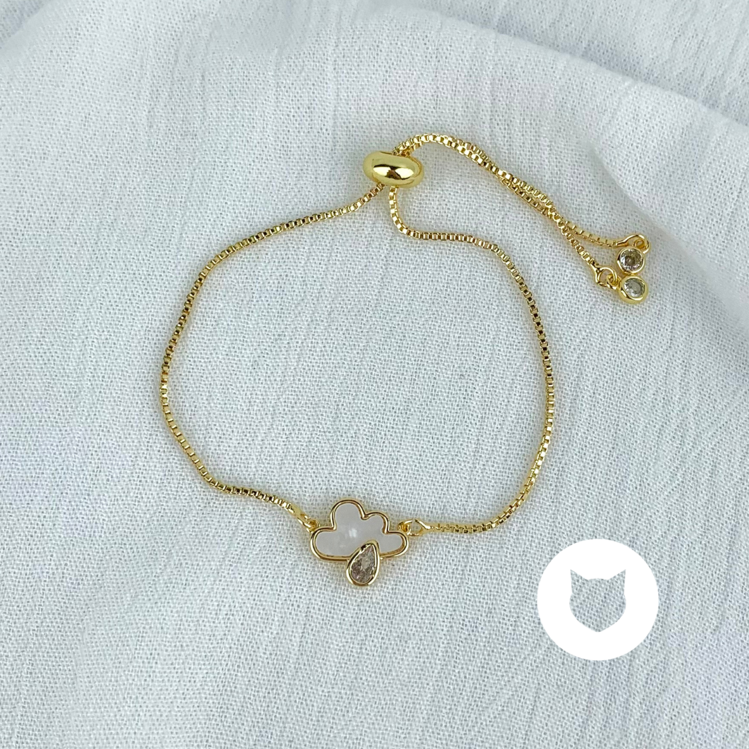 PULSERA DE BAÑO DE ORO Y CRISTALES PU1692G34
