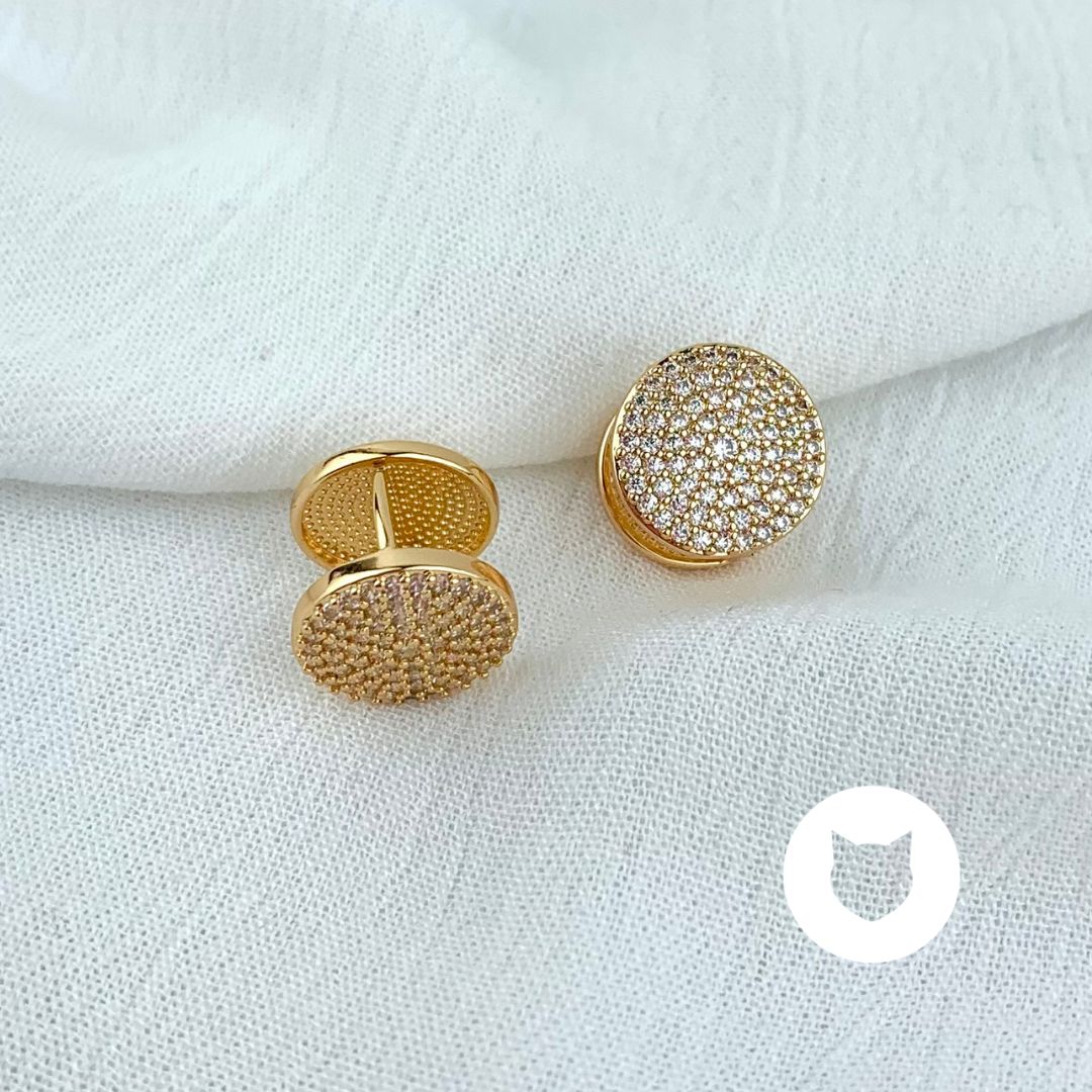 ARGOLLAS DE BAÑO DE ORO Y CRISTALES  AG1498G31
