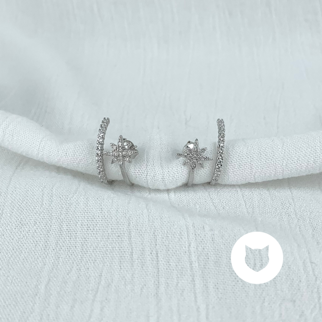 ARETES DE PLATA 925 Y CRISTALES AR2578L22