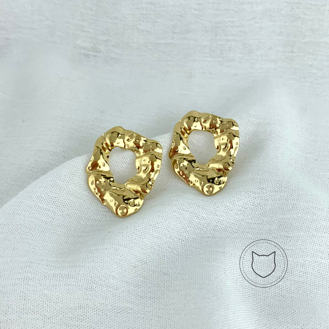 ARETES DE BRONCE CON BAÑO DE ORO AR2277G38
