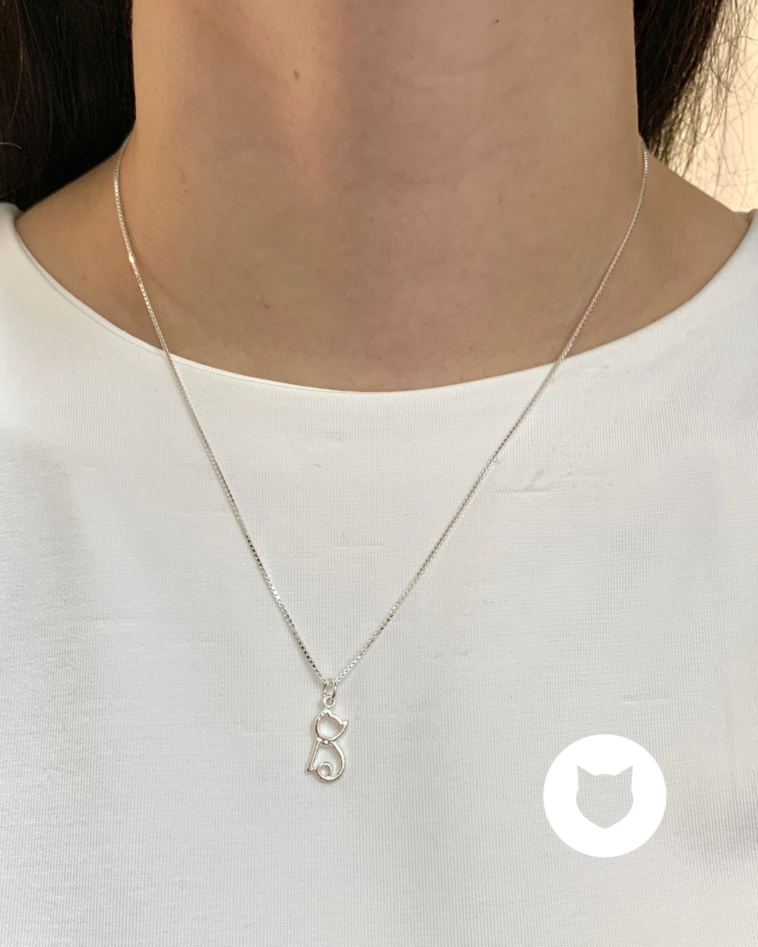 COLLAR DE PLATA 925 GATO CO1739F27