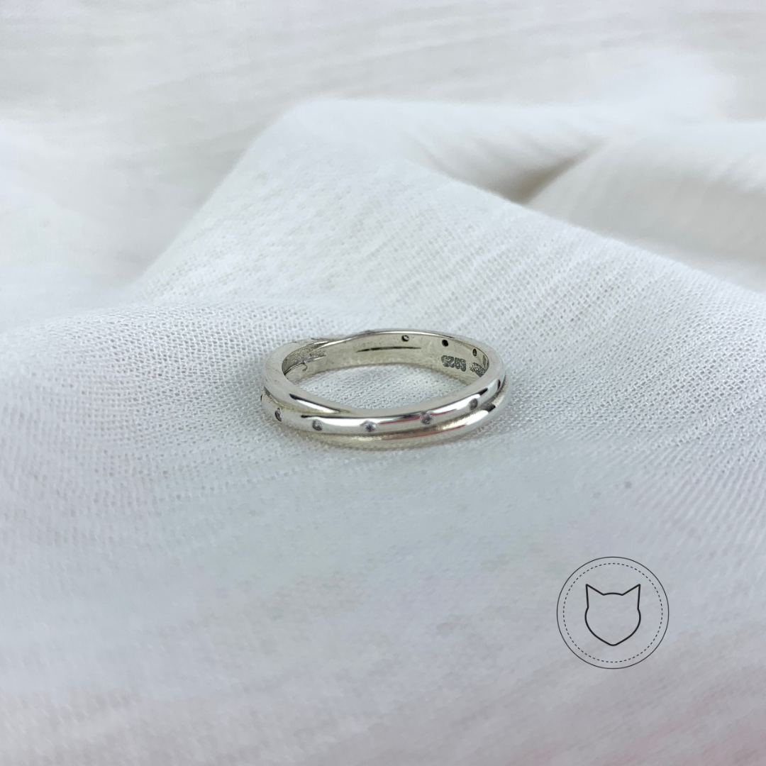 ANILLO DE PLATA 925 Y CRISTALES TALLA 7 AN1892L25