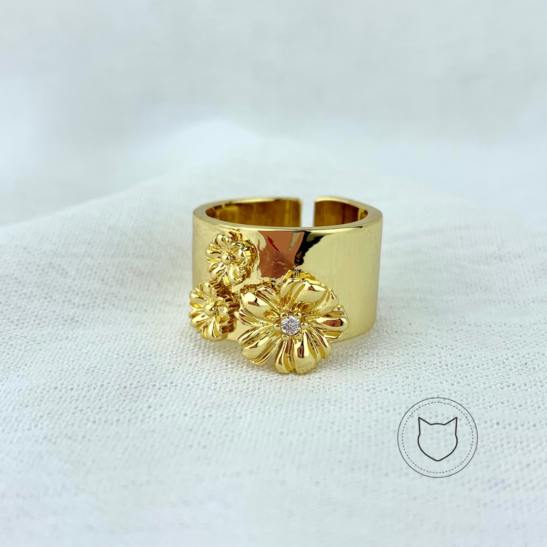 ANILLO DE BAÑO DE ORO Y CRISTALES AN2870G44