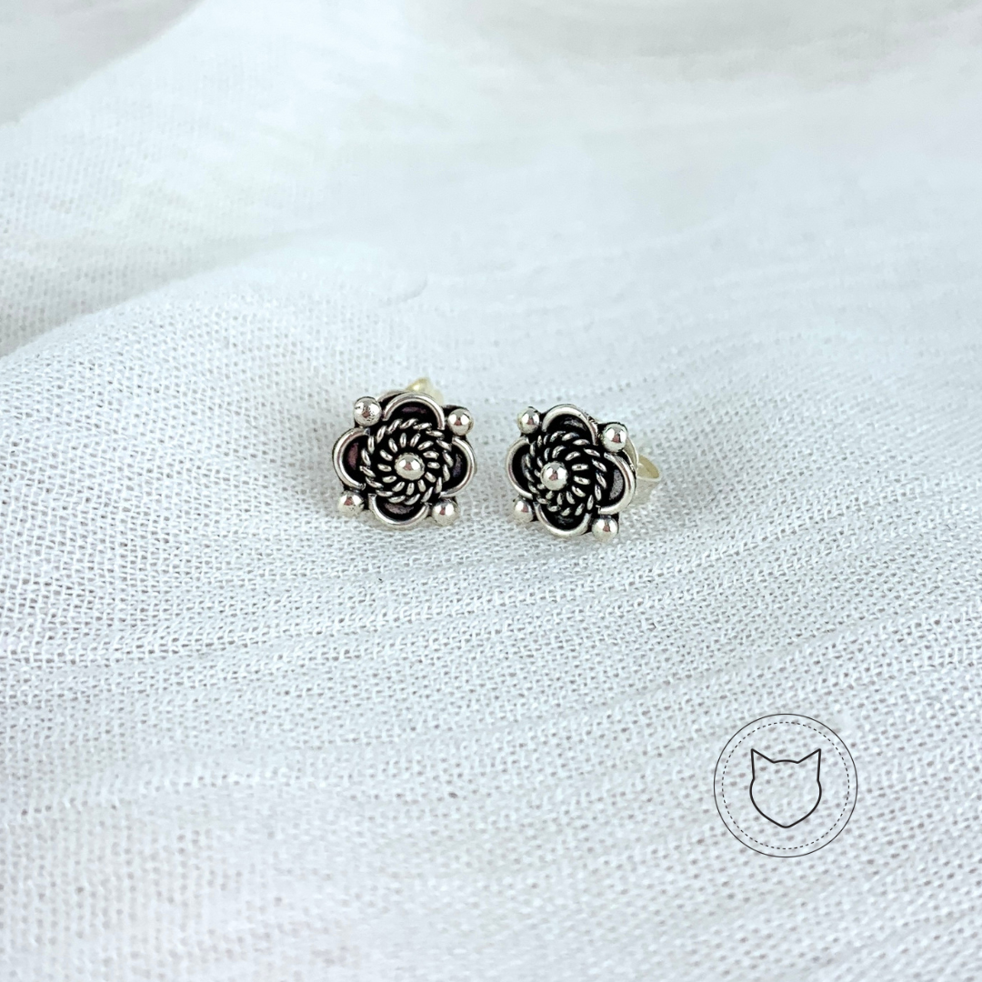 ARETES DE PLATA 925 AÑEJADA AR0623M