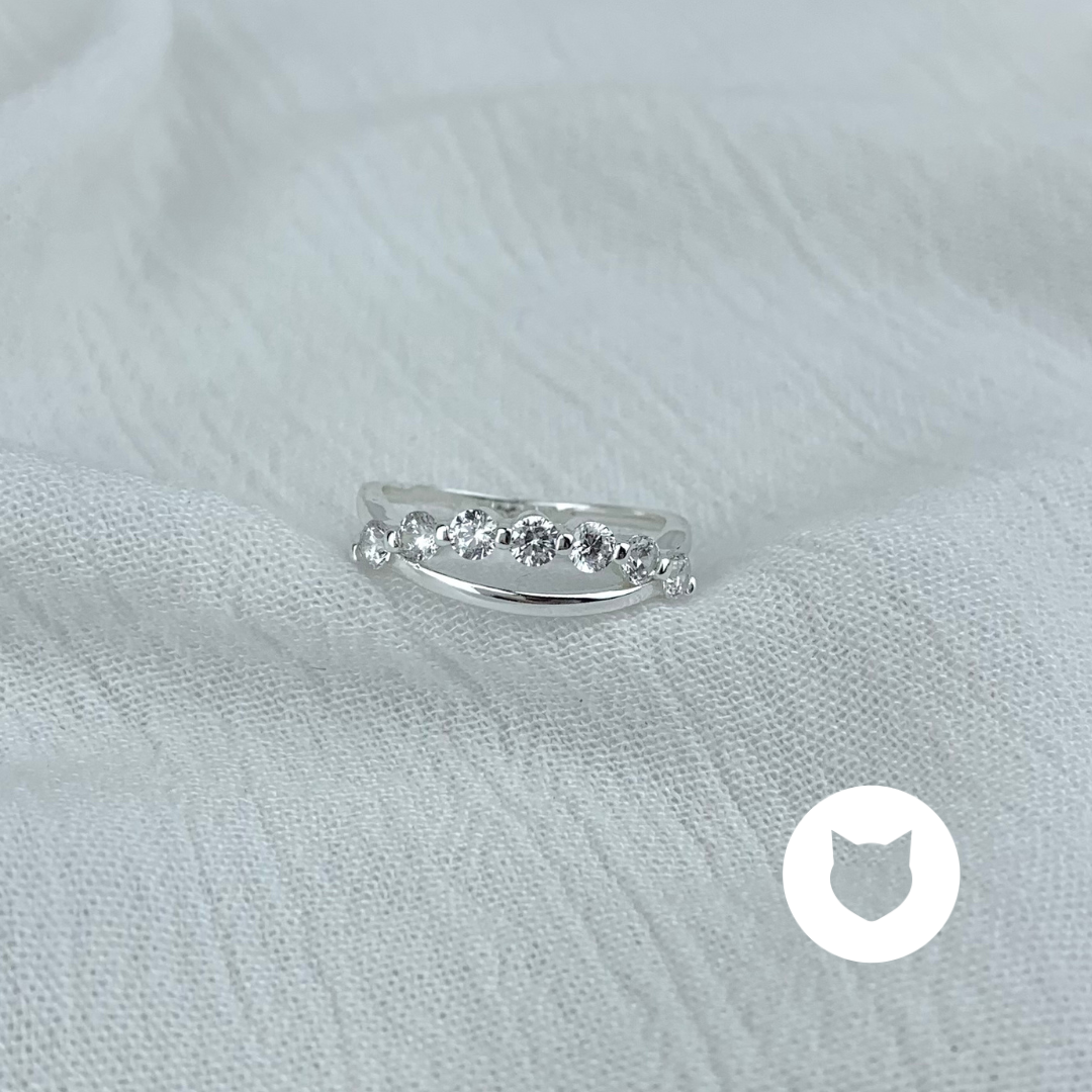 ANILLO DE PLATA 925 Y CRISTALES TALLA 5 AN3382L25