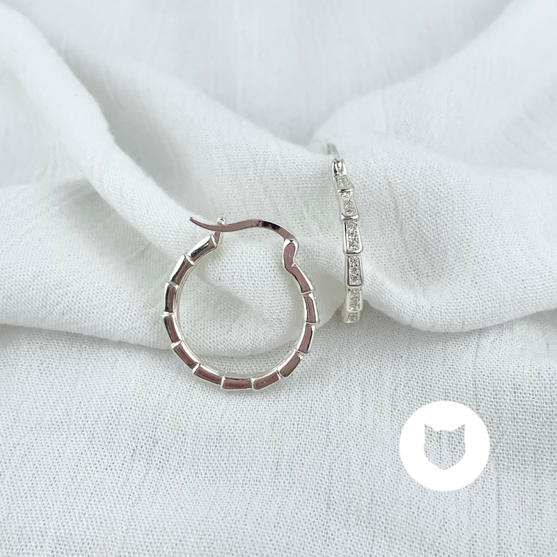 ARGOLLAS DE PLATA 925 Y CRISTALES AG1580L22