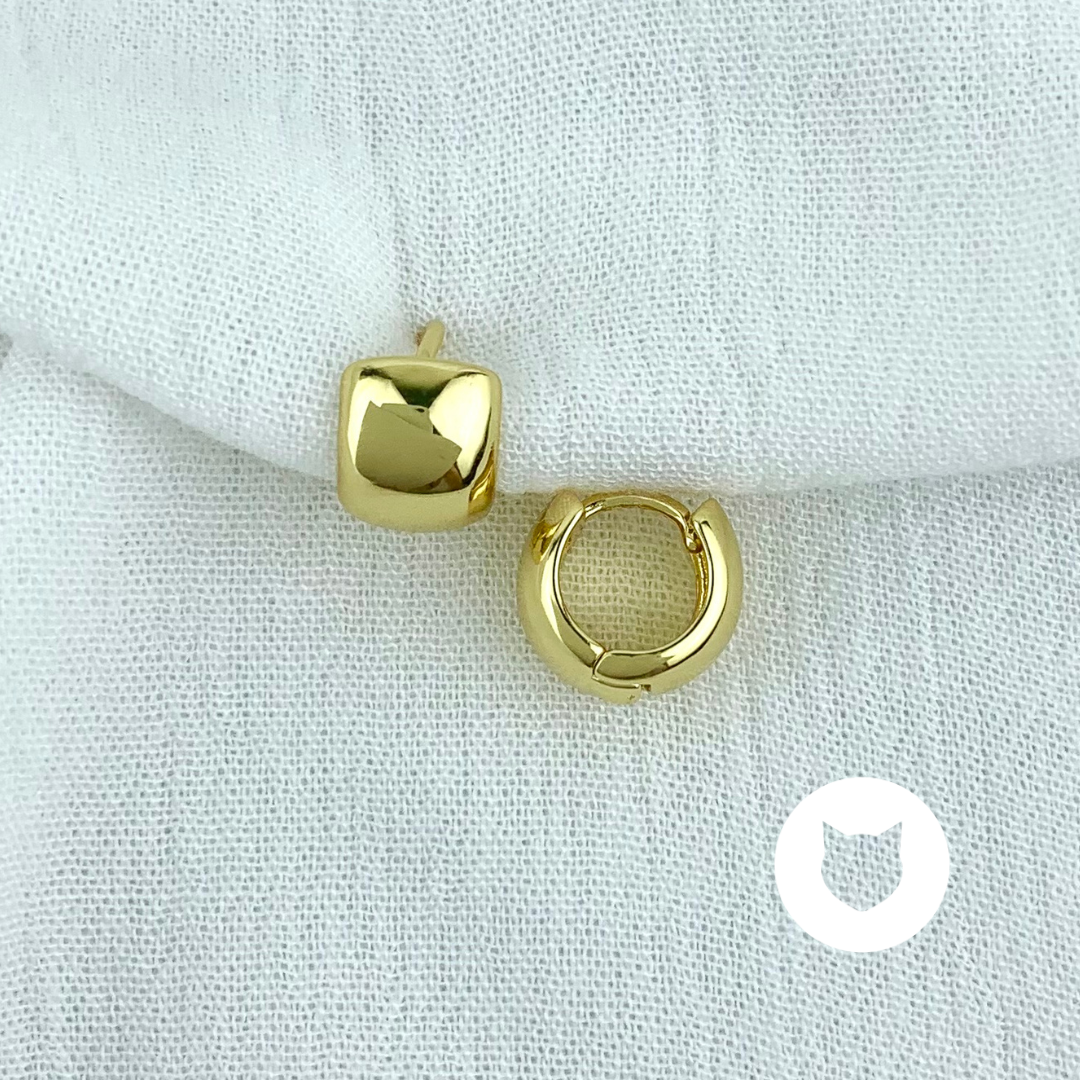 ARGOLLAS DE BRONCE CON BAÑO DE ORO AG1591G35