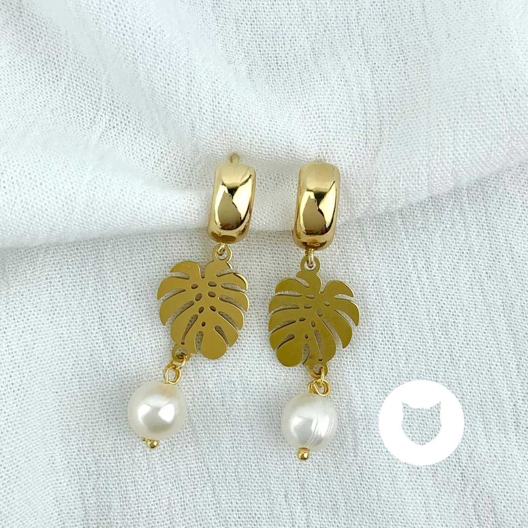 ARGOLLAS DE BRONCE CON ACERO INOXIDABLE HOJA AG1594G34