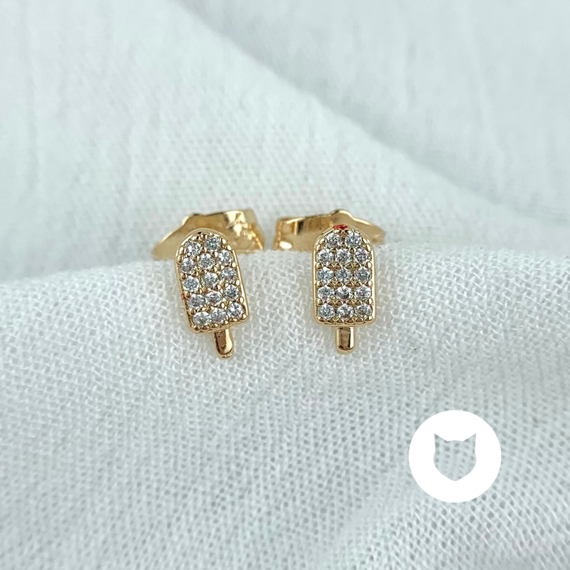 ​ARETES DE BAÑO DE ORO Y CRISTALES HELADO AR2626G30