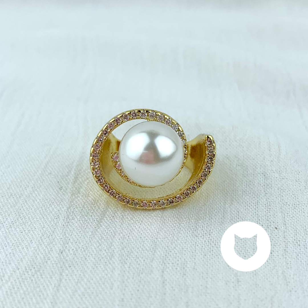 ANILLO DE BAÑO DE ORO Y CRISTALES AN3482G42