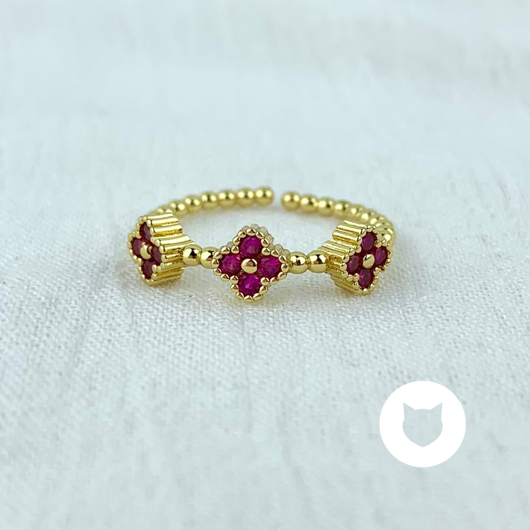 ANILLO DE BAÑO DE ORO Y CRISTALES AN3488G34