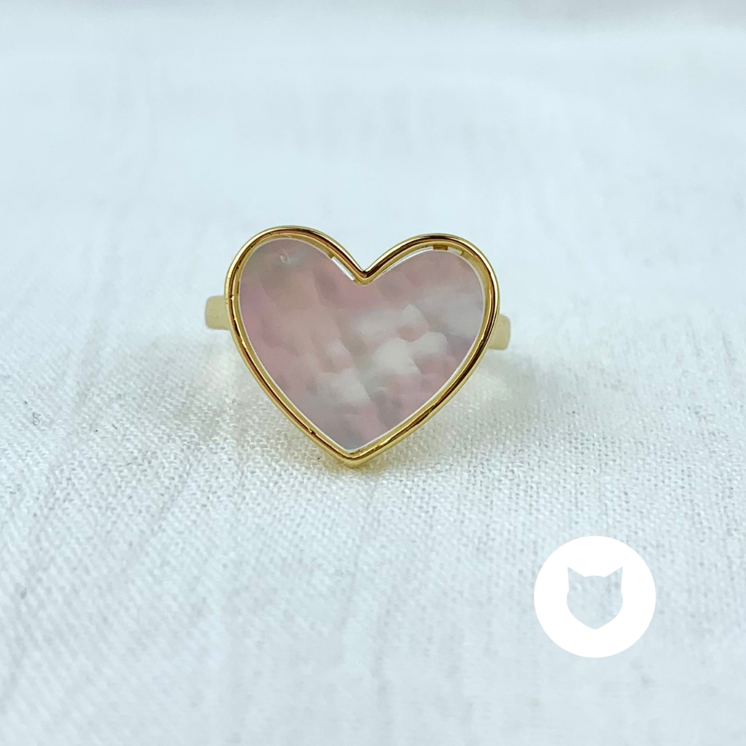 ANILLO DE BAÑO DE ORO Y CRISTALES CORAZÓN AN3490G37